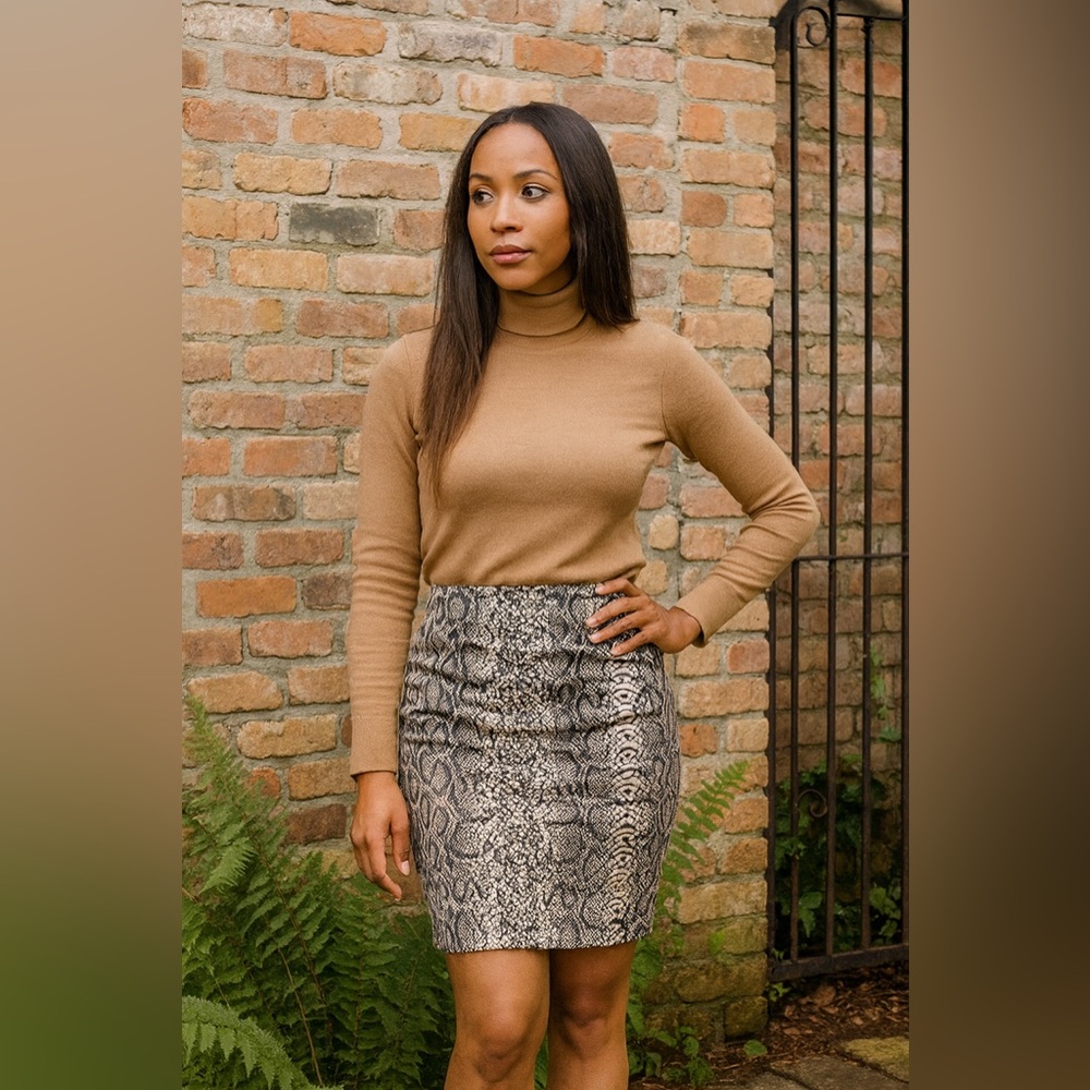 Nicole Miller Snake Skin Print Pencil Skirt